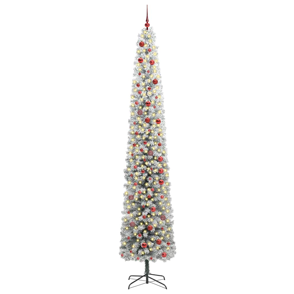 Kunstigt juletræ med stativ Grøn 300 cm PVC og Stål og Plastik