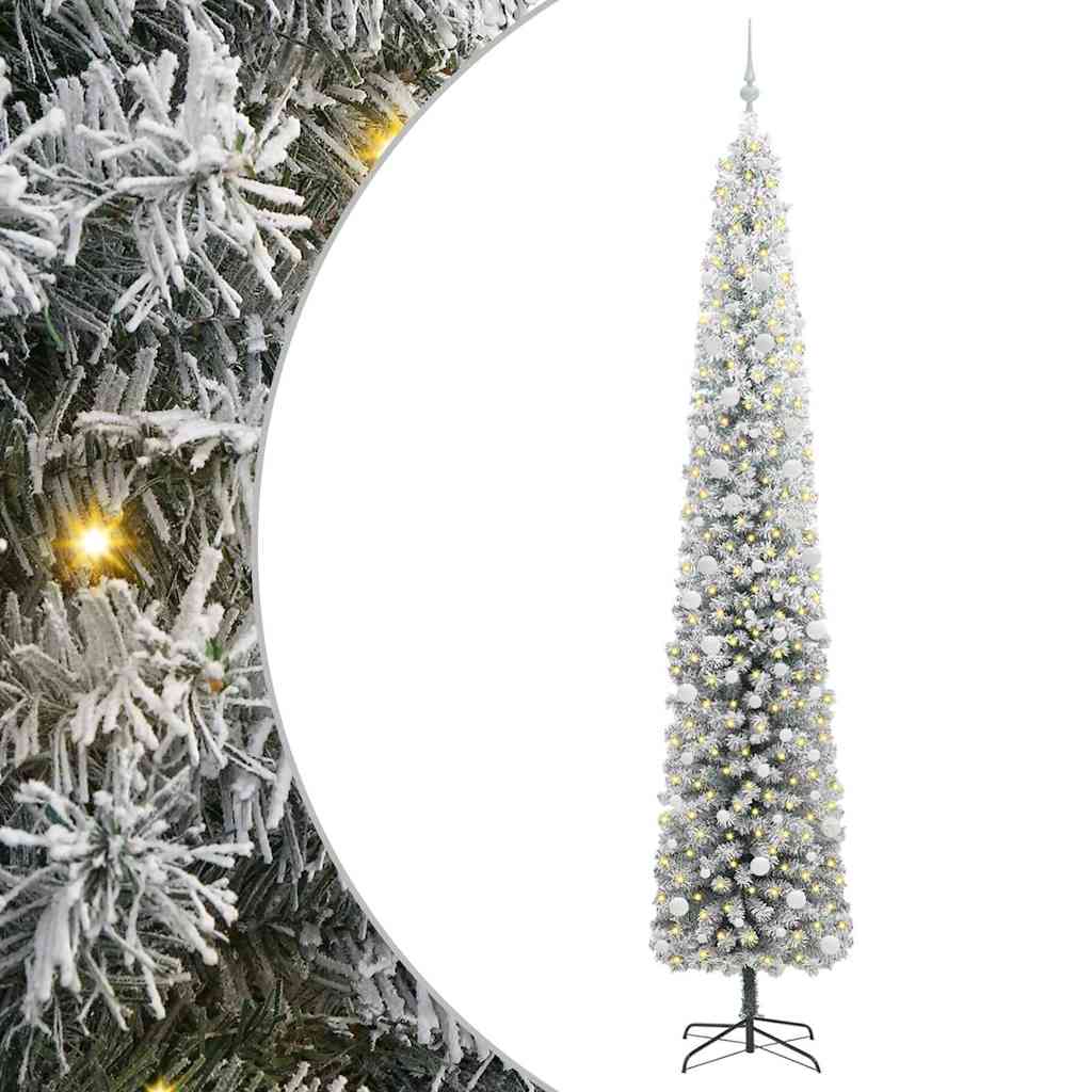Kunstigt juletræ med stativ Grøn 300 cm PVC og Stål og Plastik