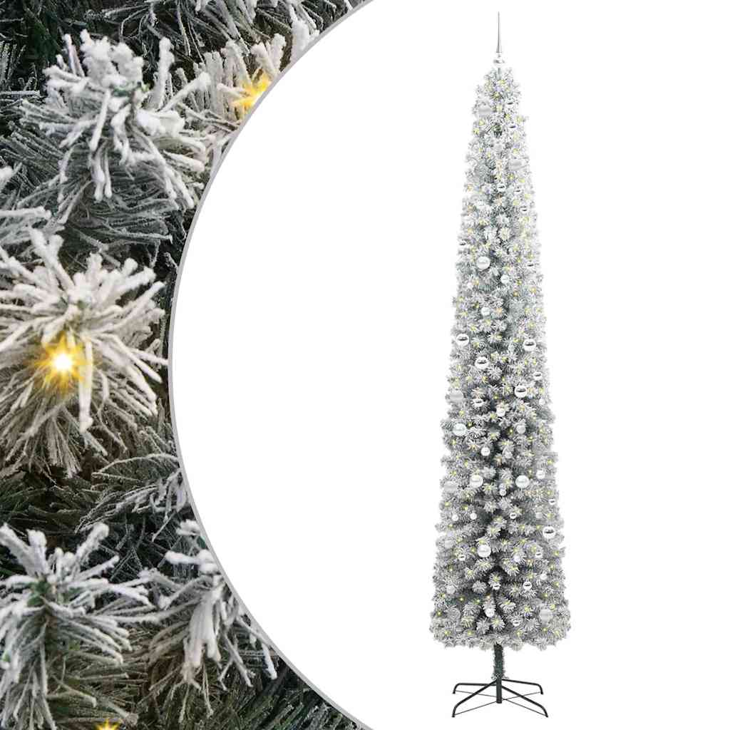 Kunstigt juletræ med stativ Grøn 300 cm PVC og Stål og Plastik