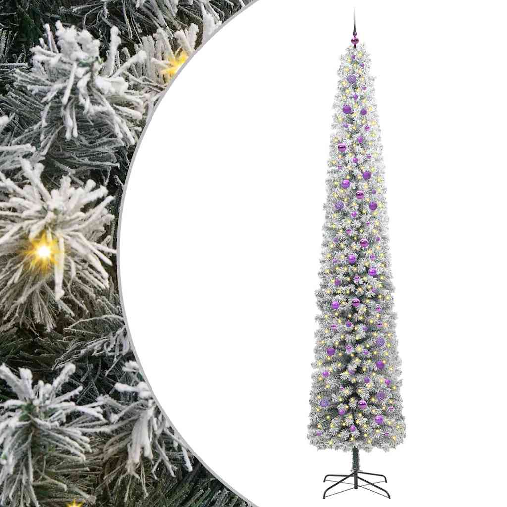 Kunstigt juletræ med stativ Grøn 300 cm PVC og Stål og Plastik