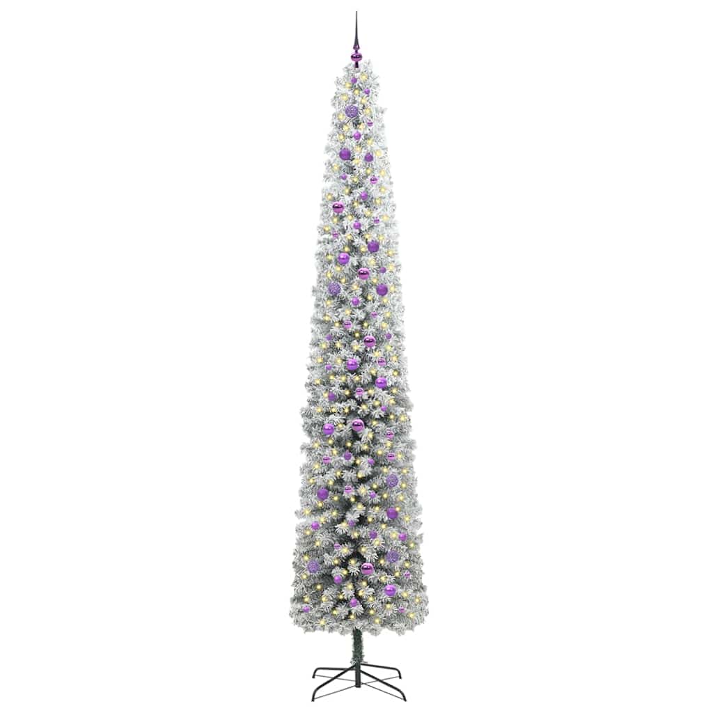 Kunstigt juletræ med stativ Grøn 300 cm PVC og Stål og Plastik