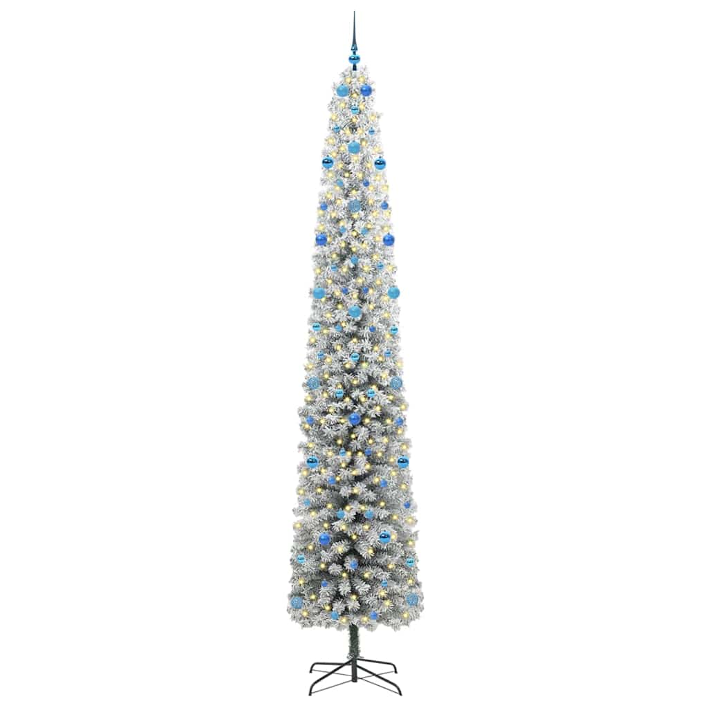Kunstigt juletræ med stativ Grøn 300 cm PVC og Stål og Plastik