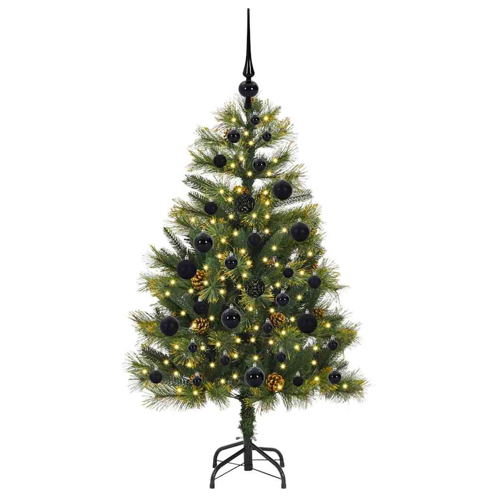 Kunstig Hængslet Juletræ med Kogler Grøn 120 cm