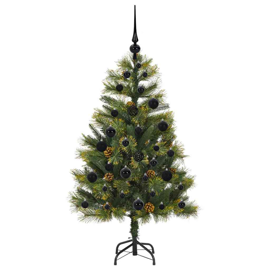 Kunstig Hængslet Juletræ med Kogler Grøn 120 cm
