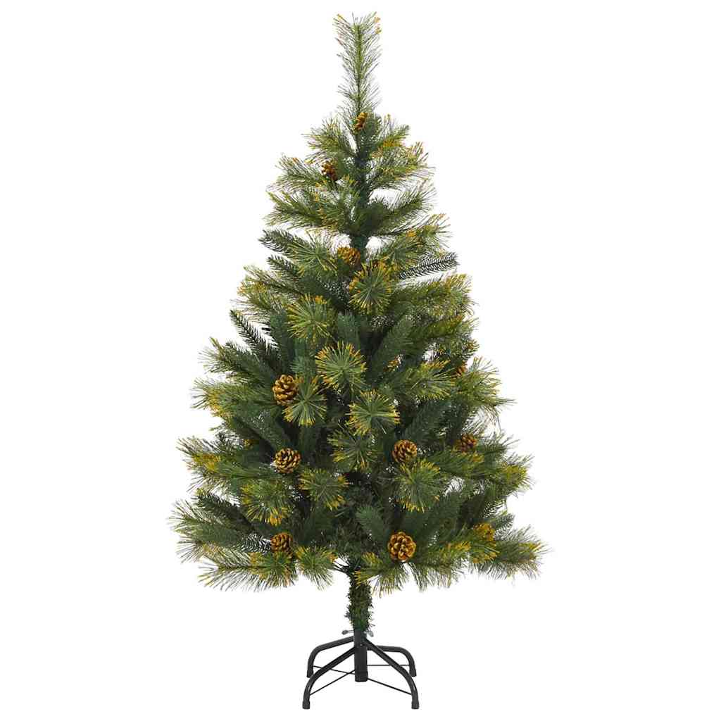 Kunstig Hængslet Juletræ med Kogler Grøn 120 cm