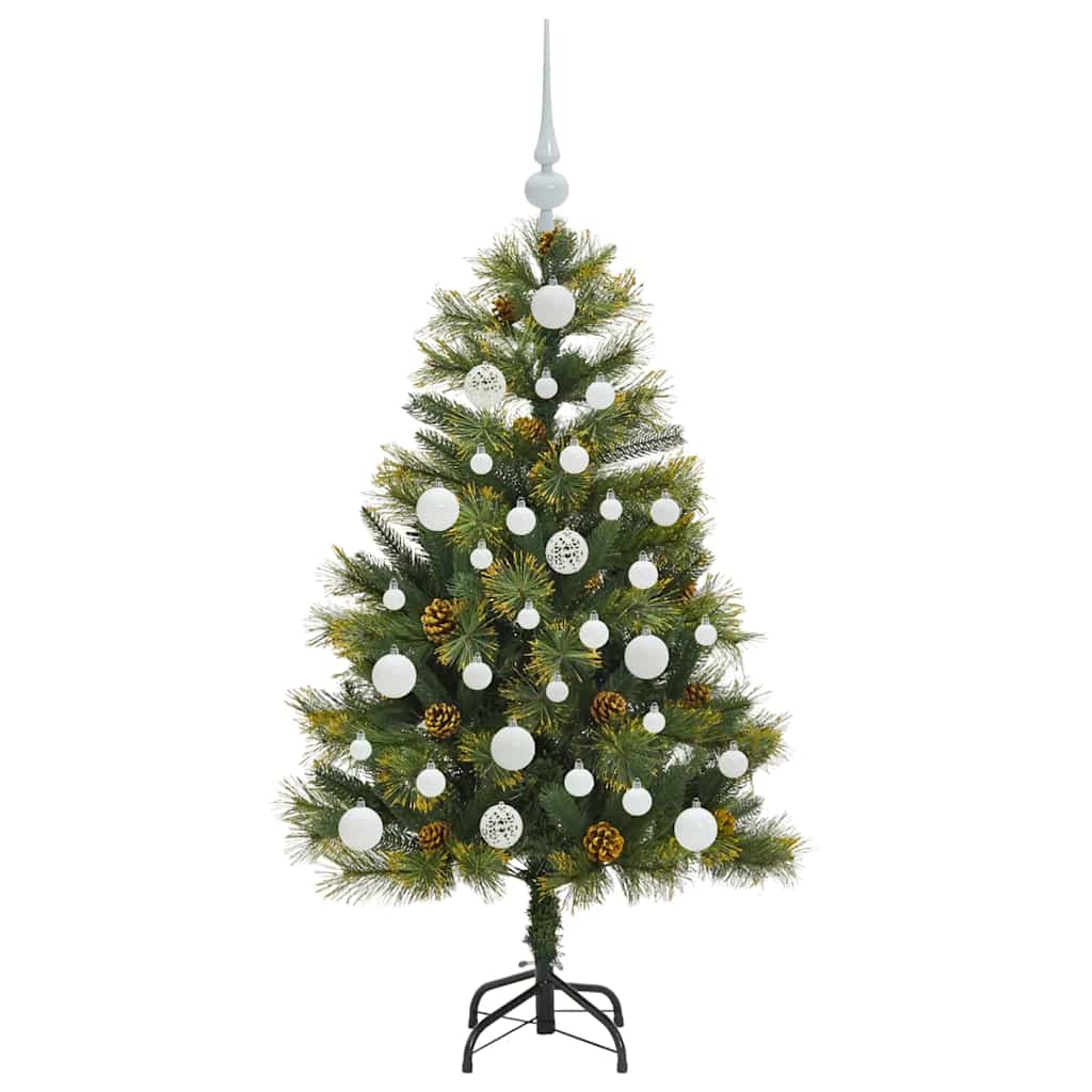 Kunstig Hængslet Juletræ med Kogler Grøn 120 cm