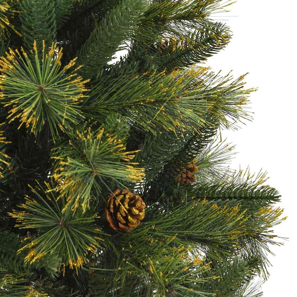 Kunstig Hængslet Juletræ med Kogler Grøn 120 cm