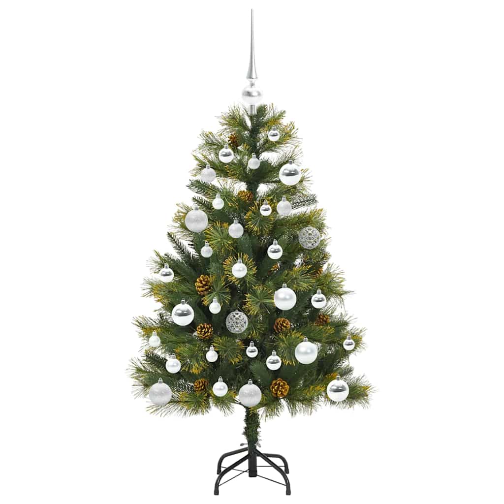 Kunstig Hængslet Juletræ med Kogler Grøn 120 cm