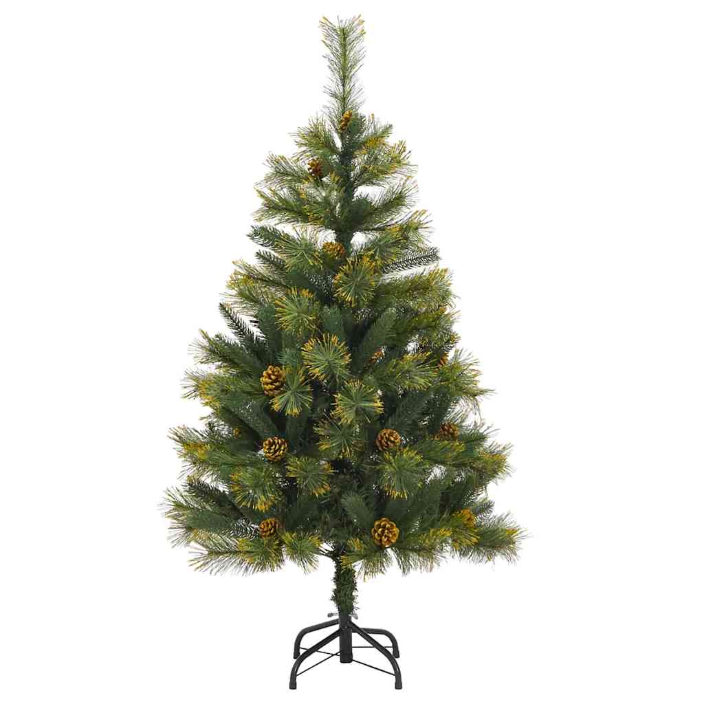 Kunstig Hængslet Juletræ med Kogler Grøn 120 cm