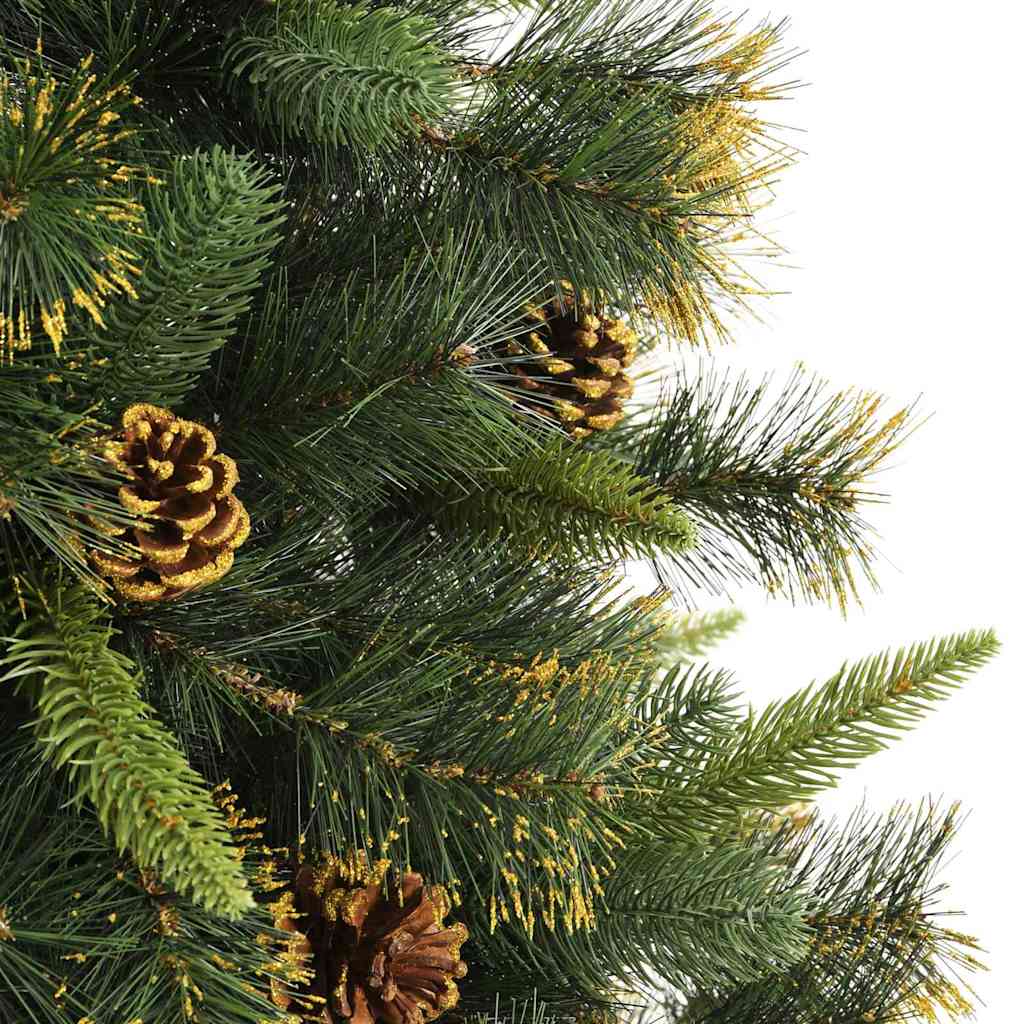 Kunstig Hængslet Juletræ med Kogler Grøn 240 cm