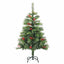 Kunstigt juletræ 150 LED'er Varm hvid PVC og metal Grøn