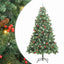 Kunstigt juletræ 300 LED'er Varm hvid PVC og metal Grøn