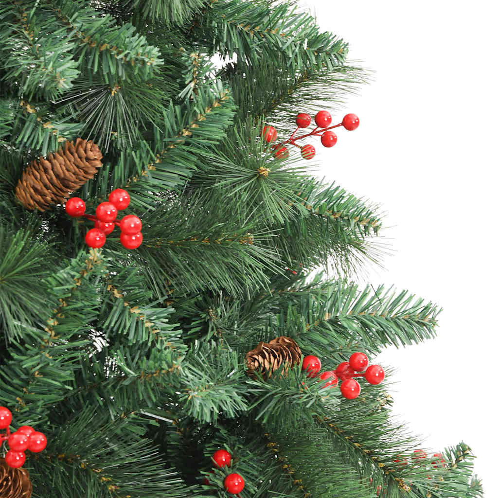 Kunstigt juletræ 300 LED'er Varm hvid PVC og metal Grøn