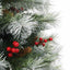Kunstigt juletræ Grøn og hvid 120 cm PVC og metal og plast