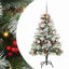 Kunstigt juletræ Grøn og hvid 120 cm PVC og metal og plast