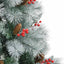 Kunstigt juletræ Grøn og hvid 210 cm PVC og metal og plast