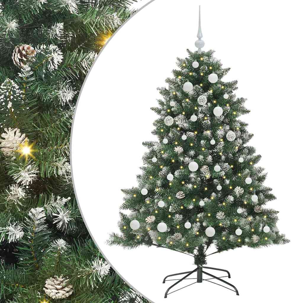 Kunstigt juletræ Grøn 150 cm PVC og plastik og stål