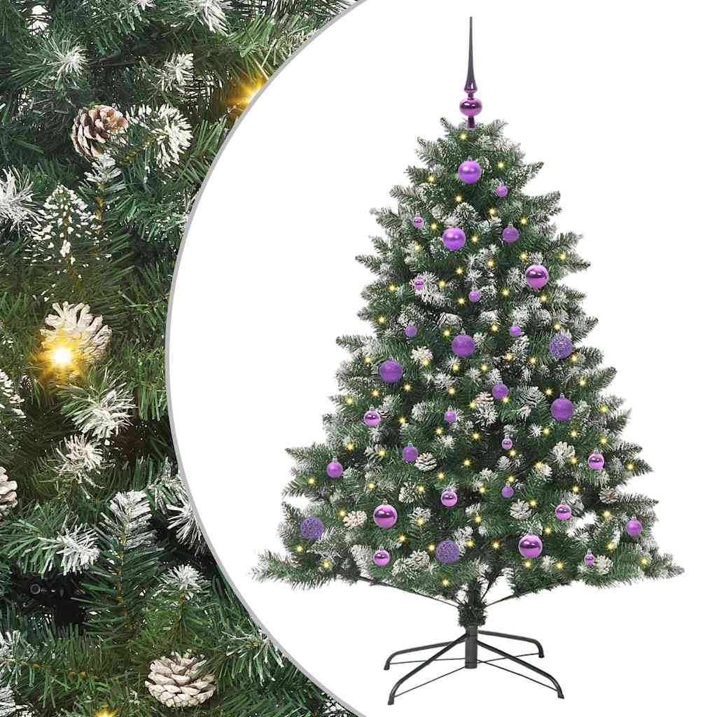 Kunstigt juletræ Grøn 150 cm PVC og plastik og stål