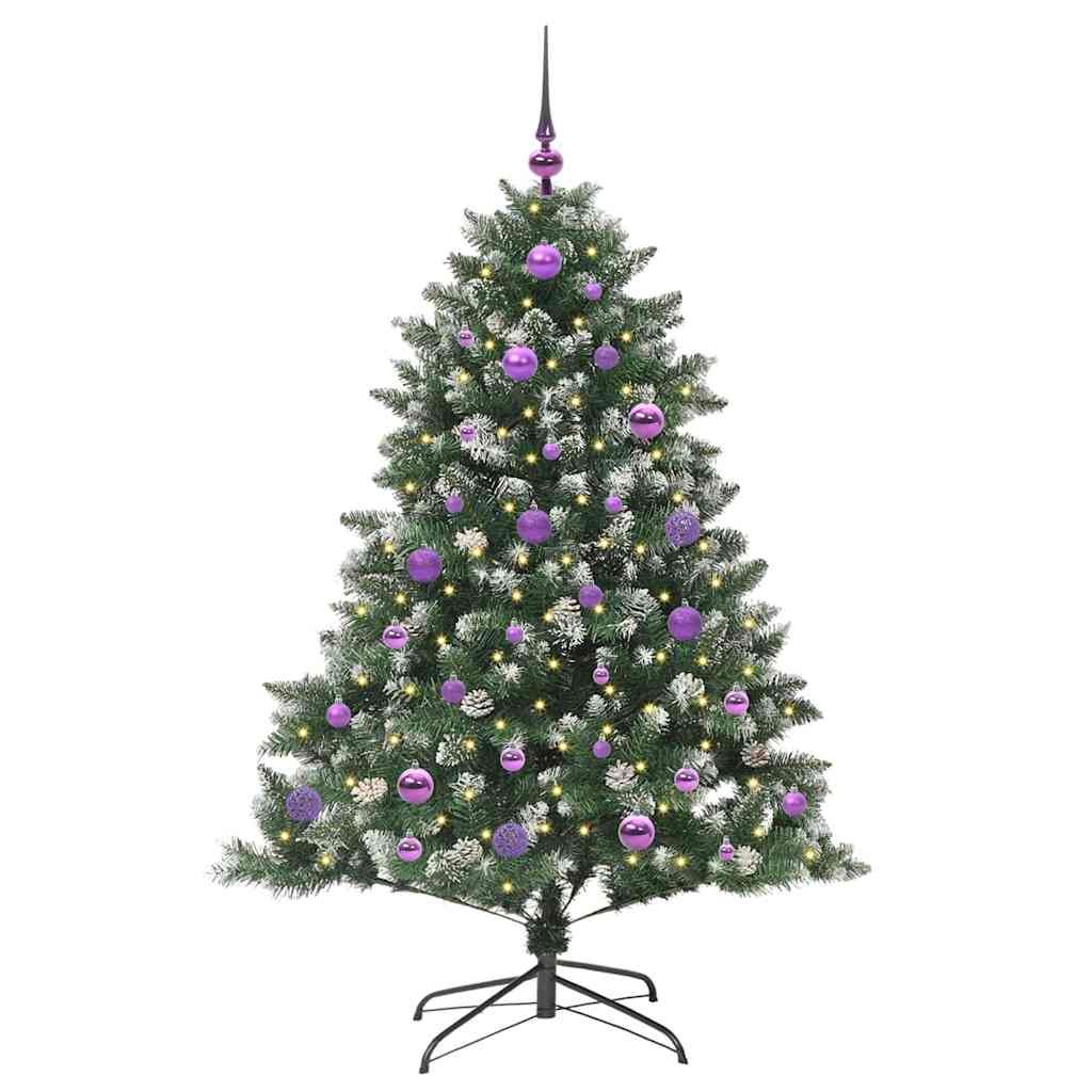 Kunstigt juletræ Grøn 150 cm PVC og plastik og stål