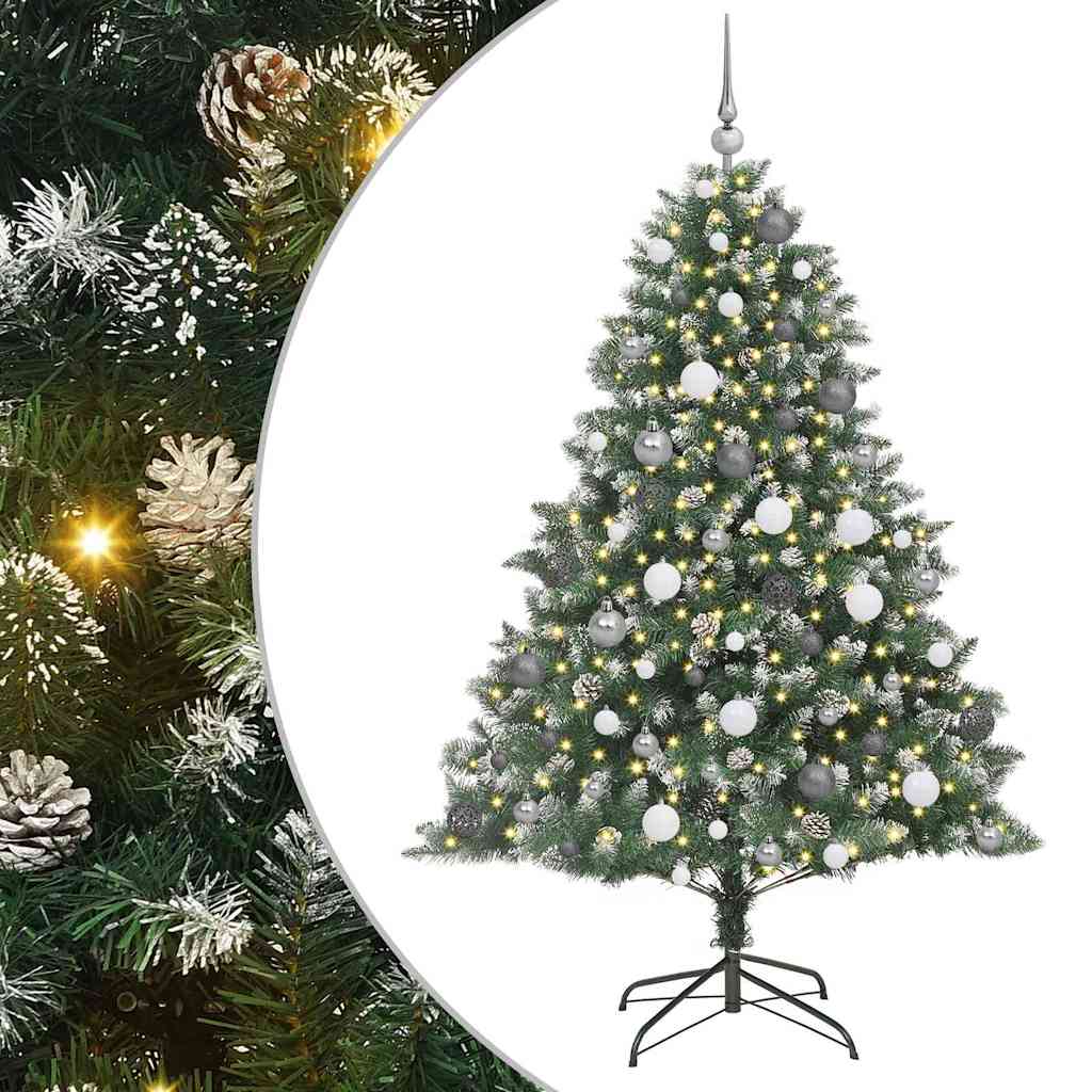 Kunstigt juletræ Grøn 180 cm PVC og plastik og stål