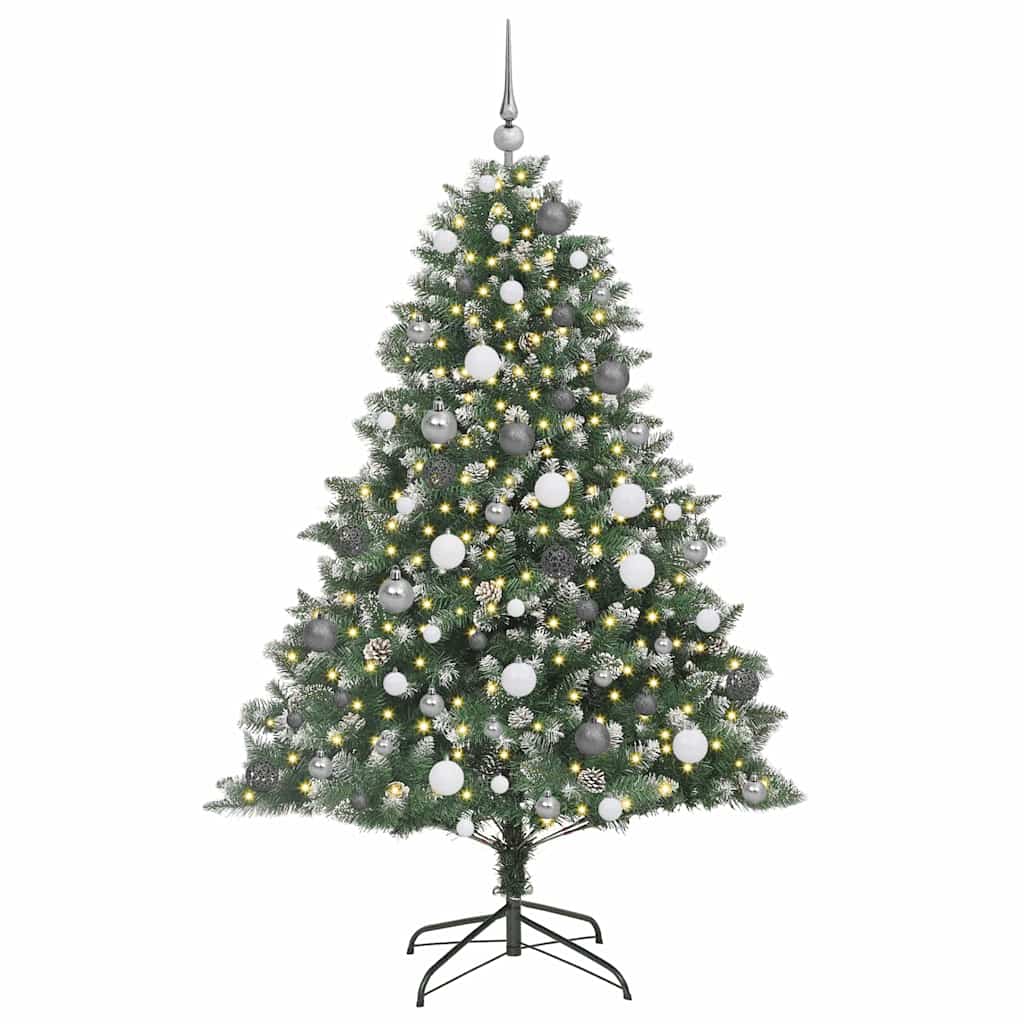 Kunstigt juletræ Grøn 180 cm PVC og plastik og stål