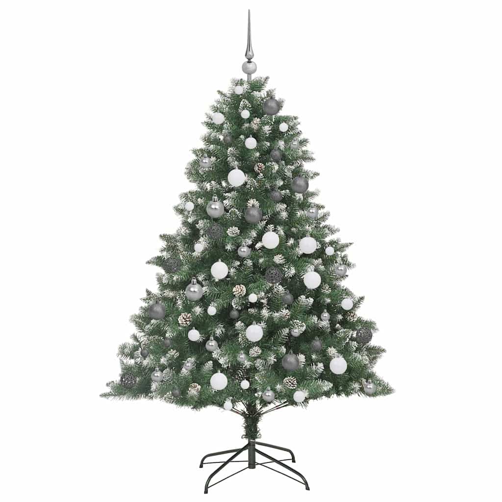 Kunstigt juletræ Grøn 180 cm PVC og plastik og stål