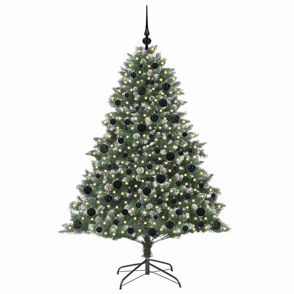 Kunstigt juletræ Grøn 180 cm PVC og plastik og stål