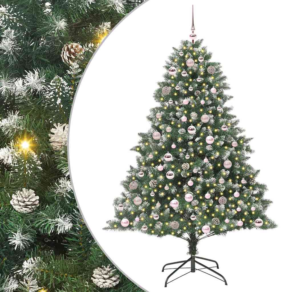 Kunstigt juletræ Grøn 180 cm PVC og plastik og stål