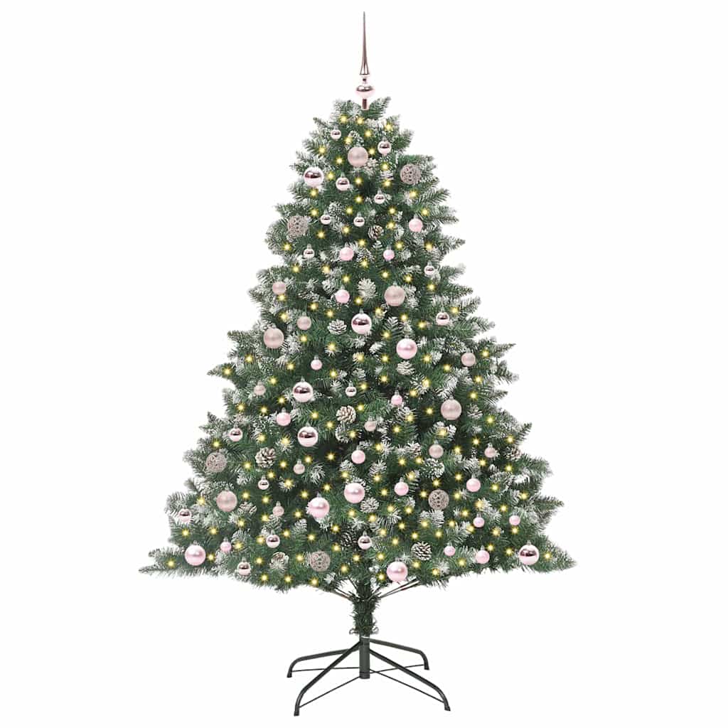 Kunstigt juletræ Grøn 180 cm PVC og plastik og stål