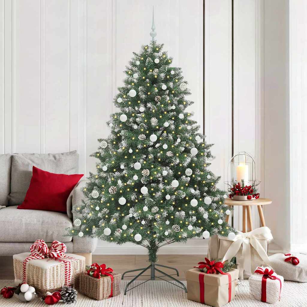 Kunstigt juletræ Grøn 180 cm PVC og plastik og stål