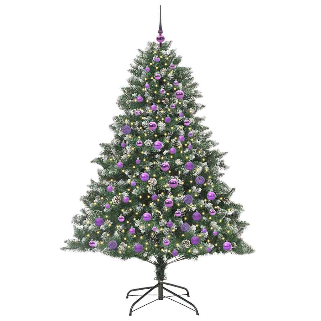 Kunstigt juletræ Grøn 180 cm PVC og plastik og stål