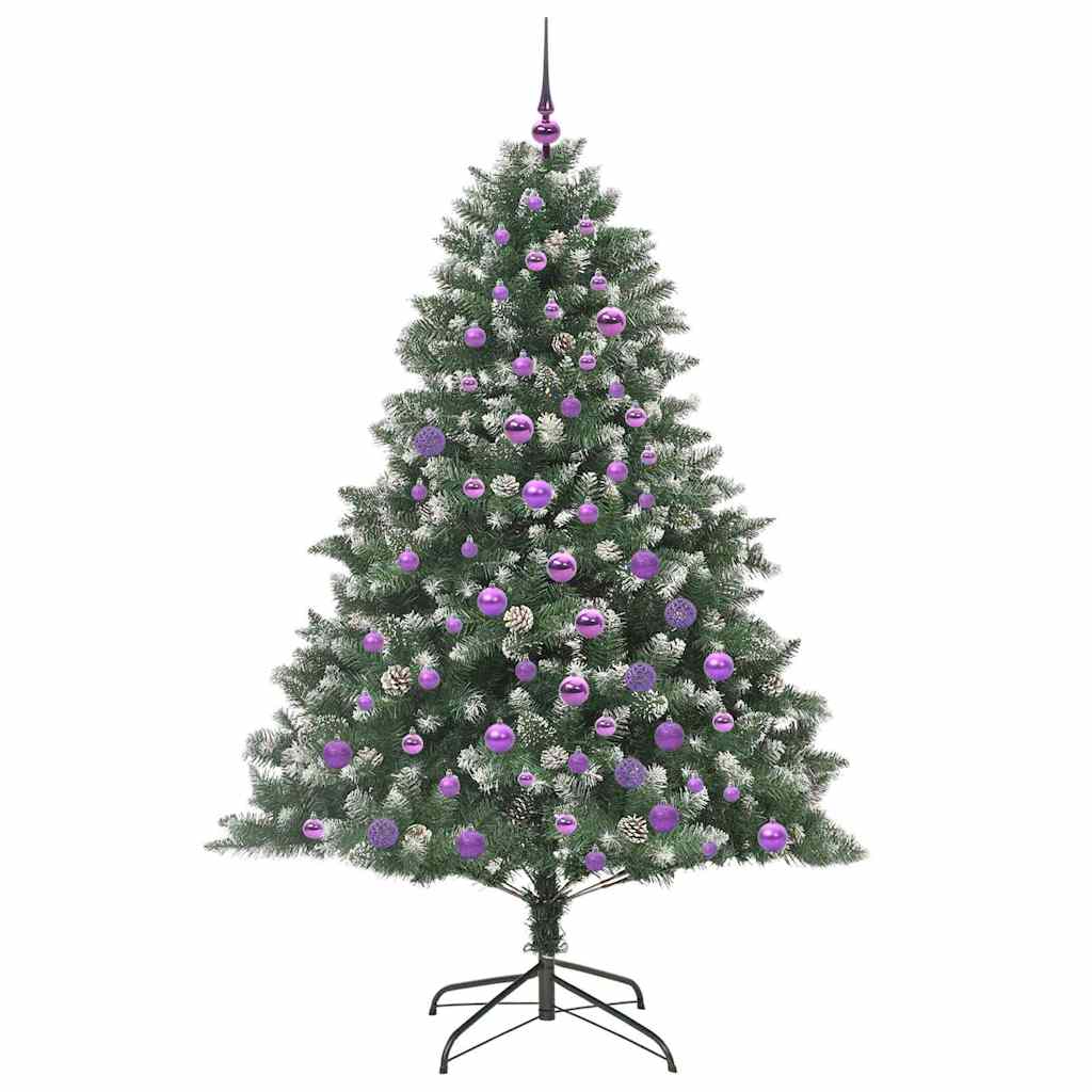 Kunstigt juletræ Grøn 180 cm PVC og plastik og stål