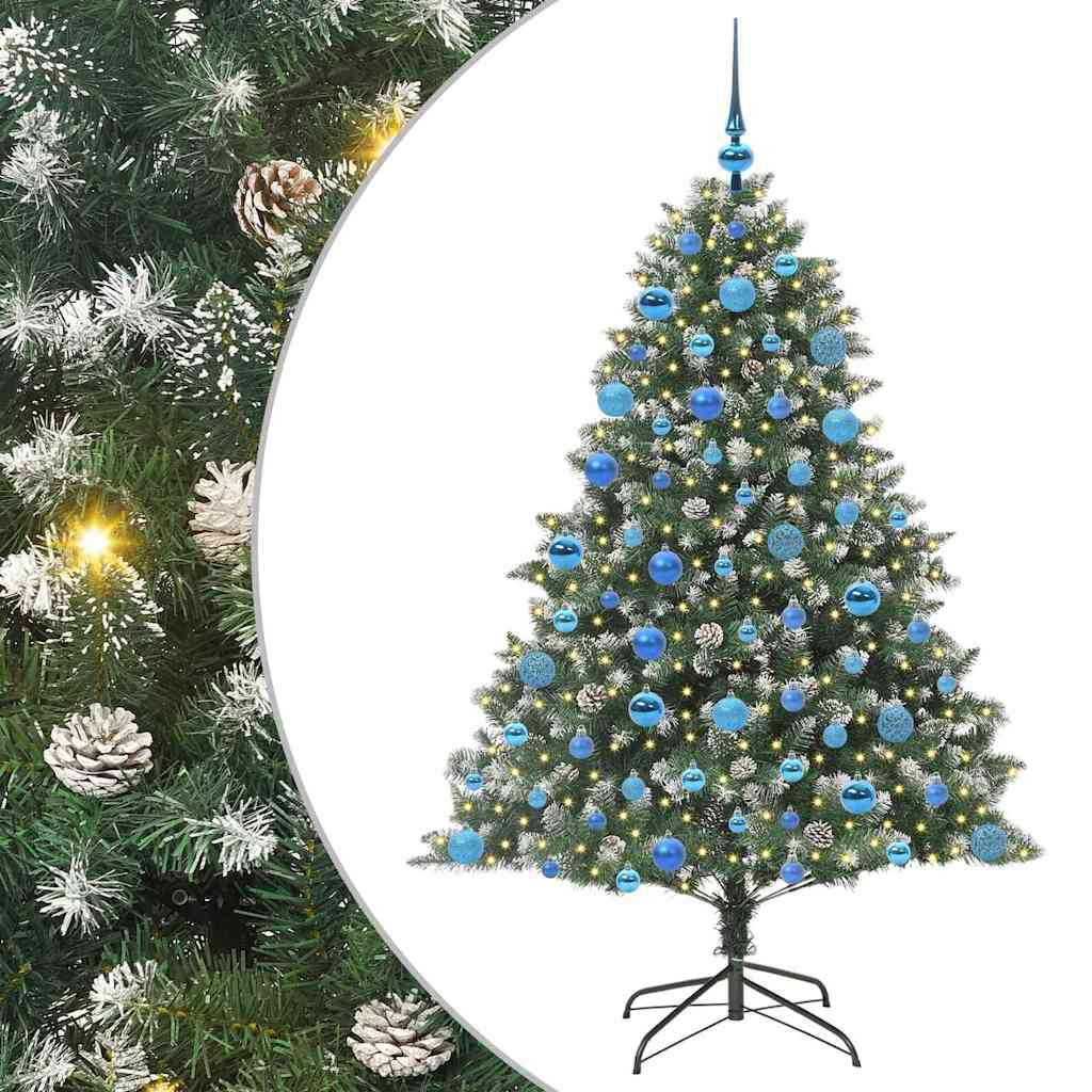 Kunstigt juletræ Grøn 180 cm PVC og plastik og stål
