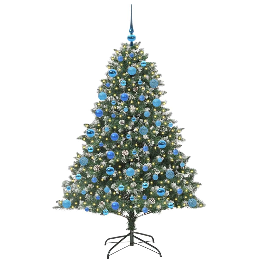 Kunstigt juletræ Grøn 180 cm PVC og plastik og stål