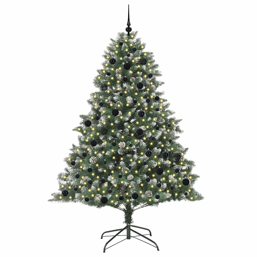 Kunstigt juletræ Grøn 210 cm PVC og plastik og stål