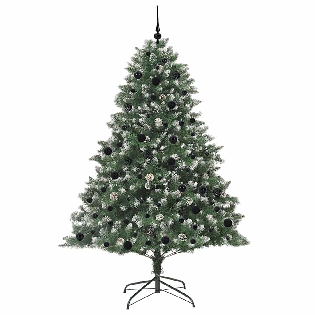 Kunstigt juletræ Grøn 210 cm PVC og plastik og stål