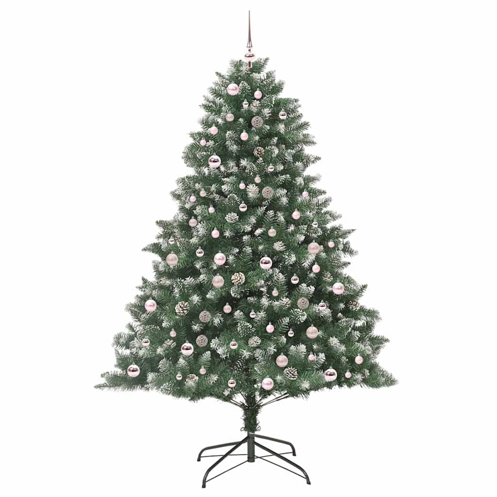 Kunstigt juletræ Grøn 210 cm PVC og plastik og stål