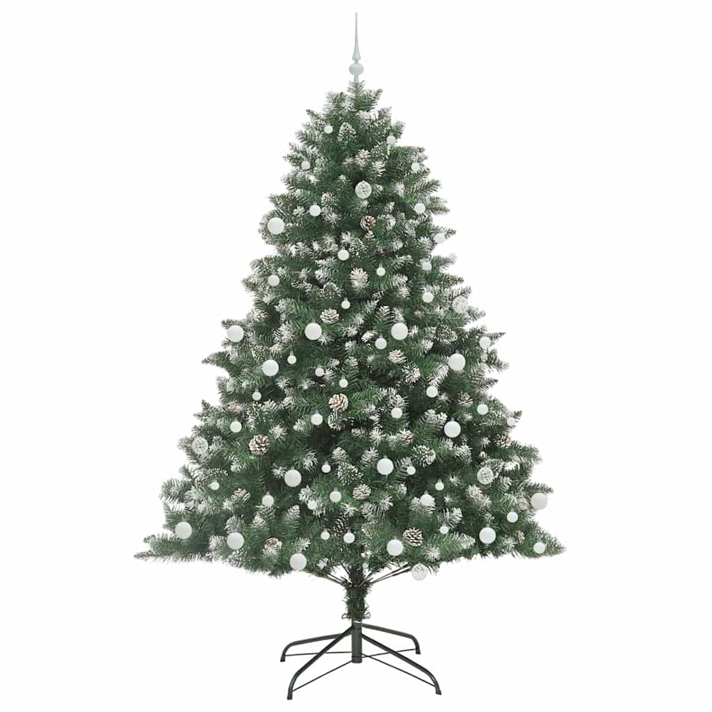 Kunstigt juletræ Grøn 210 cm PVC og plastik og stål