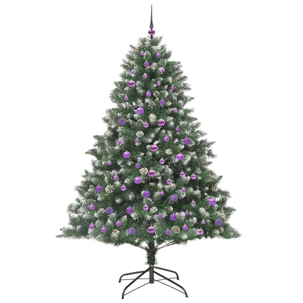 Kunstigt juletræ Grøn 210 cm PVC og plastik og stål