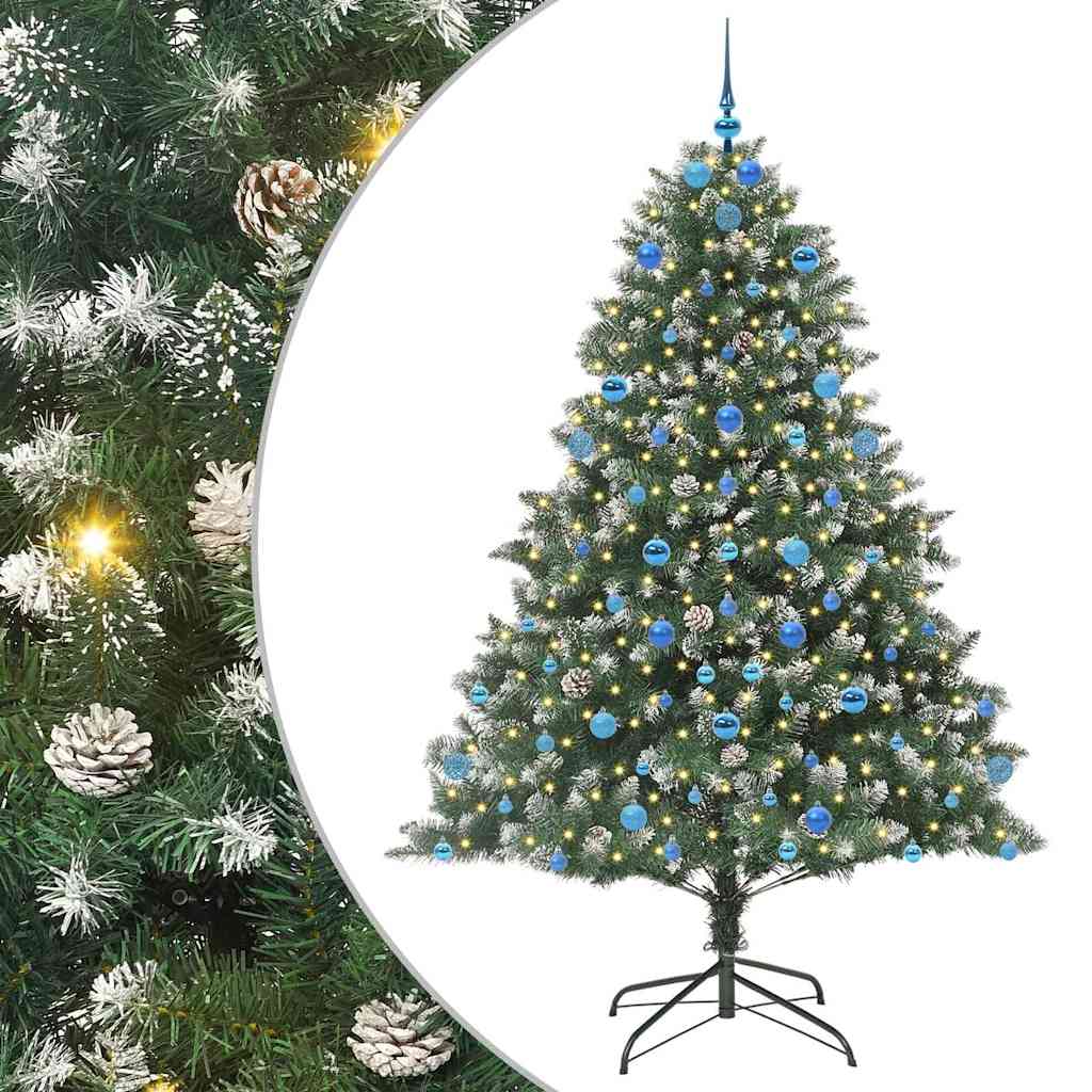 Kunstigt juletræ Grøn 210 cm PVC og plastik og stål