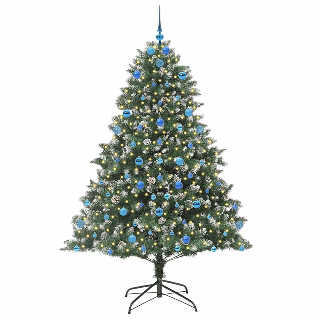 Kunstigt juletræ Grøn 210 cm PVC og plastik og stål