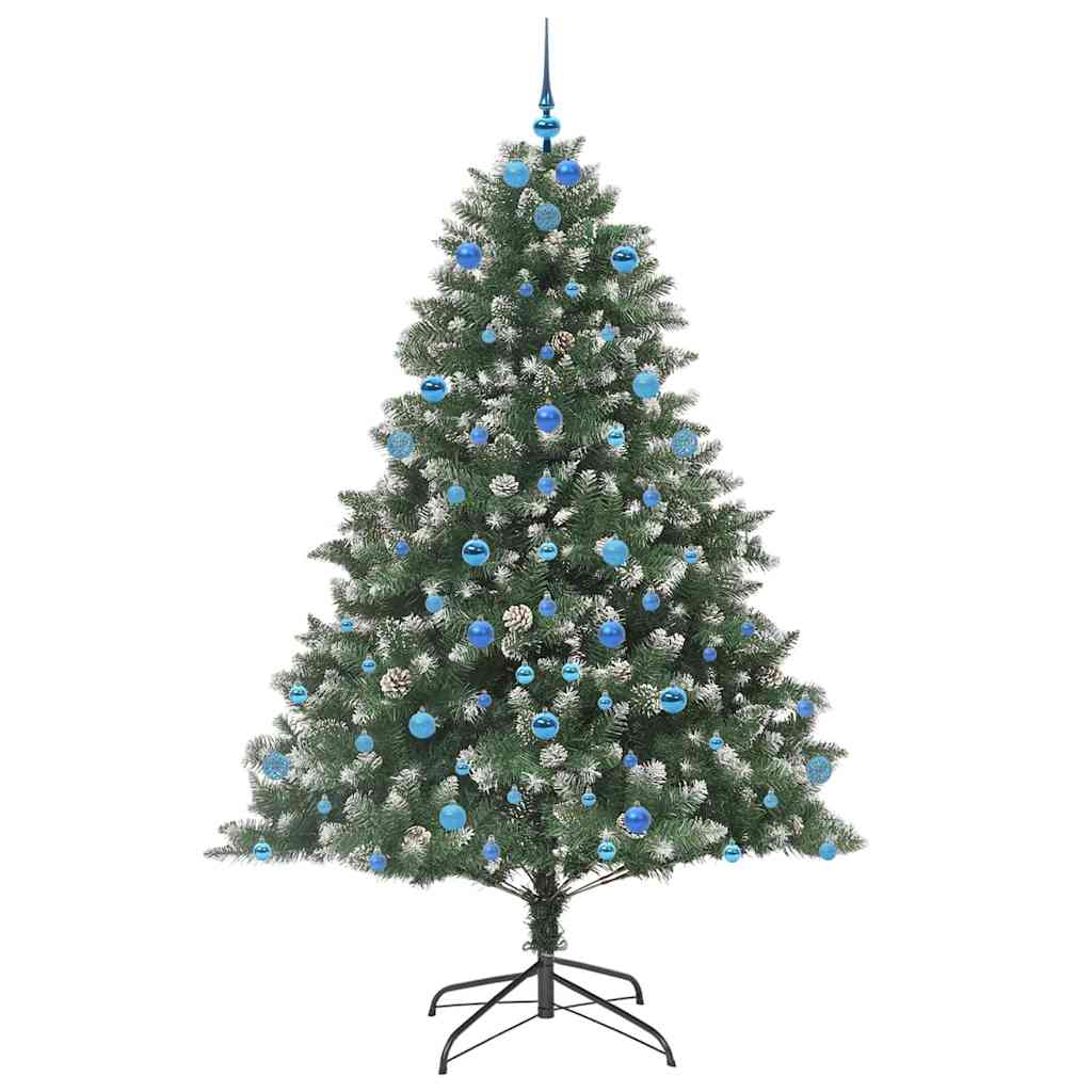 Kunstigt juletræ Grøn 210 cm PVC og plastik og stål