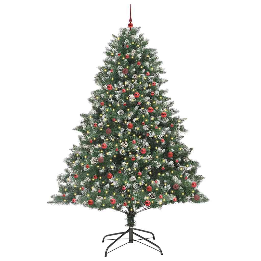 Kunstigt juletræ Grøn 240 cm PVC og plastik og stål