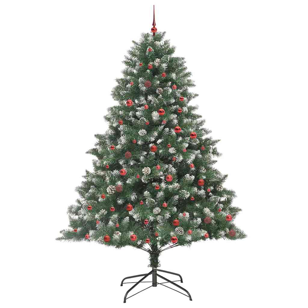 Kunstigt juletræ Grøn 240 cm PVC og plastik og stål