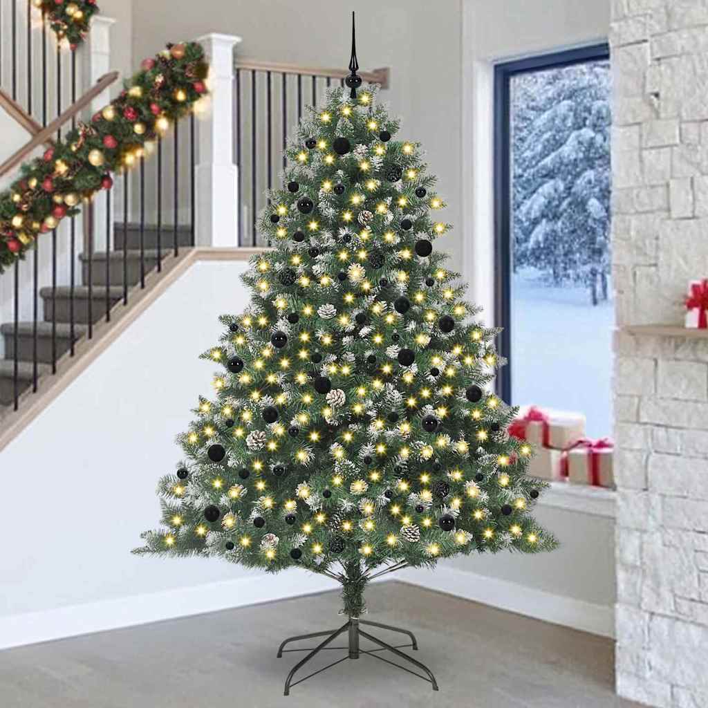 Kunstigt juletræ Grøn 240 cm PVC og plastik og stål