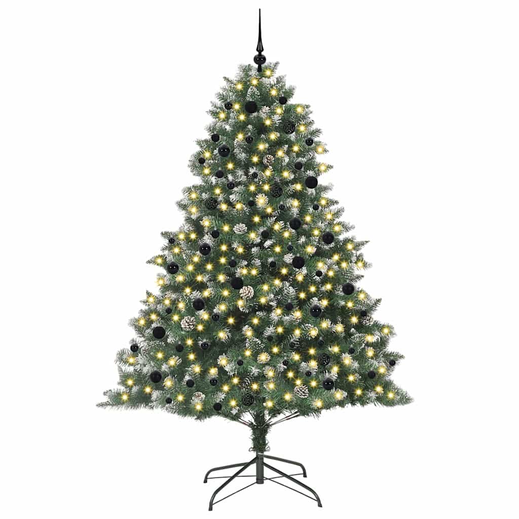 Kunstigt juletræ Grøn 240 cm PVC og plastik og stål