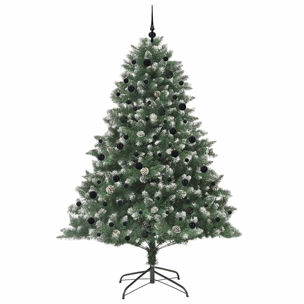 Kunstigt juletræ Grøn 240 cm PVC og plastik og stål