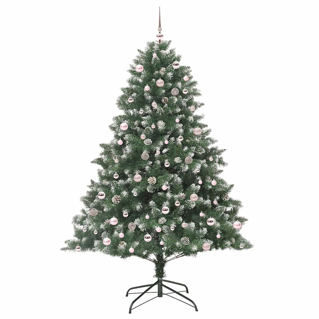 Kunstigt juletræ Grøn 240 cm PVC og plastik og stål
