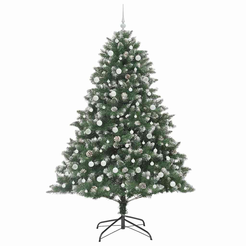 Kunstigt juletræ Grøn 240 cm PVC og plastik og stål
