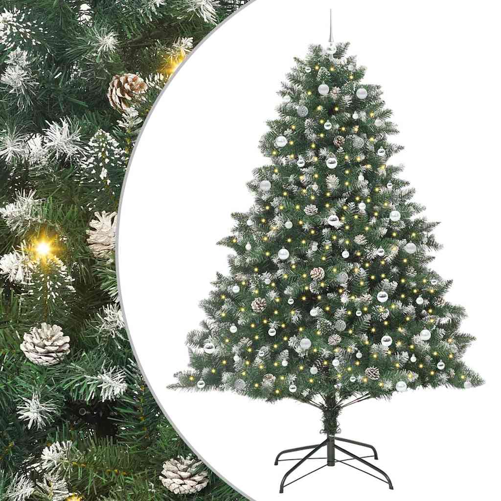 Kunstigt juletræ Grøn 240 cm PVC og plastik og stål